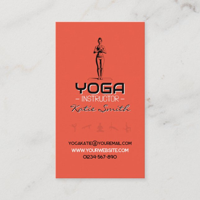 Yoga Teacher / Instructor Business Card (Front)