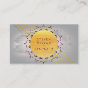Yoga Teacher Mandala Decorative Holistic Massage Business Card