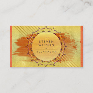 Yoga Teacher Mandala Meditation Holistic Massage Business Card