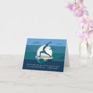 Yoga Teacher Meditation Pose Floating Island Quote Card