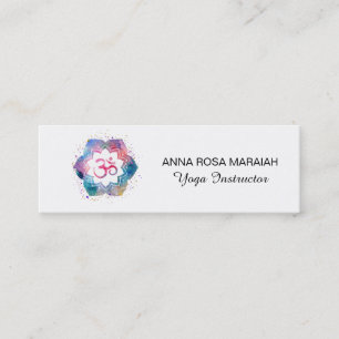 *~* Yoga Teacher Reiki Massage Mindfulness Om Mini Business Card