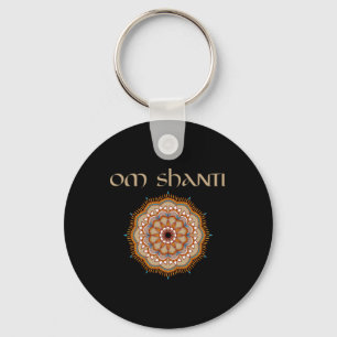 Yoga Teacher Shirt Om Shanti Reiki Holistic Healer Key Ring