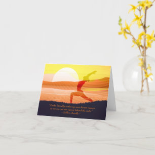 Yoga Teacher Sun Salutation Half Moon Pose Quotes Card