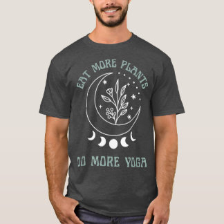 Yoga Teacher Vegan Vegetarian Plants Moon Phase Ne T-Shirt