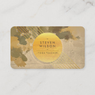 Yoga Teacher Watercolor Holistic Vintage Cosmic Business Card