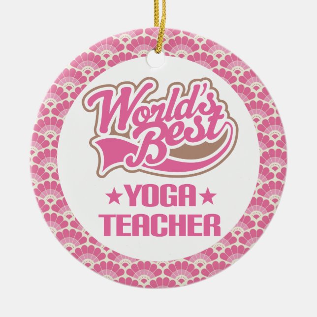 Yoga Teacher (Worlds Best) Cute Ornament (Front)