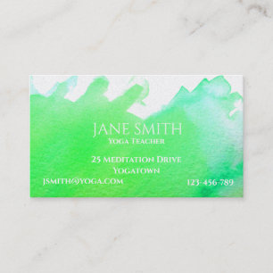 Yoga Teacher Yoga Instructor healing meditation Business Card