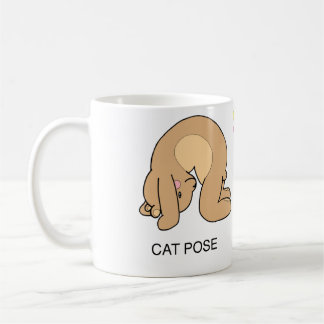 Yoga Teddy Bear Cat / Cow Mug