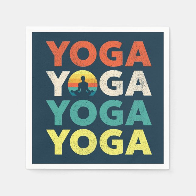 Yoga text design napkin (Front)