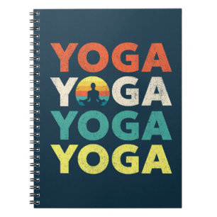 Yoga text design notebook