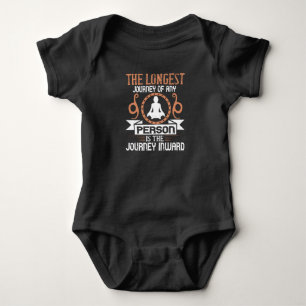 Yoga -  The Longest Journey Is The Journey Inward Baby Bodysuit