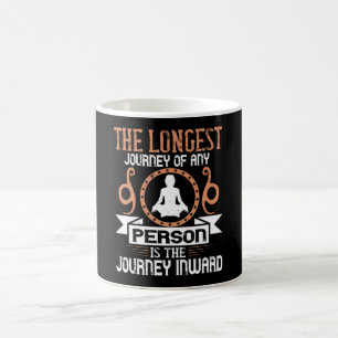 Yoga - The Longest Journey Is The Journey Inward Coffee Mug