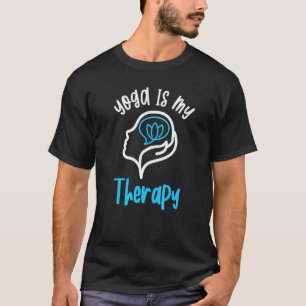Yoga Therapy Yogi Line Lotus Brain Aesthetic Medit T-Shirt