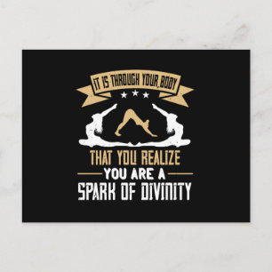 Yoga Through Your Body You Are A Spark Of Divinity Postcard