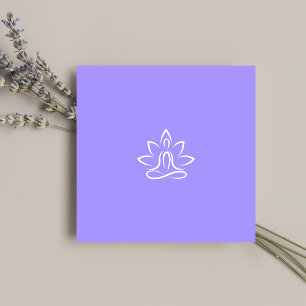  Yoga Trainer Coach Logo Patel Blue  Square Business Card