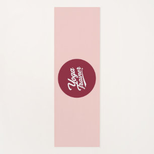 Yoga Trainer Script Typography Fitness Gift Design Mat