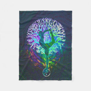 Yoga Tree Aura Fleece Blanket