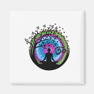 Yoga Tree Crochet Om Mandala,knitting And Sewing Y Magnet