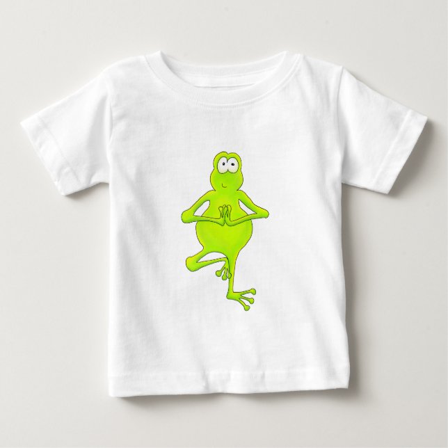 Yoga Tree Frog Baby T-Shirt (Front)