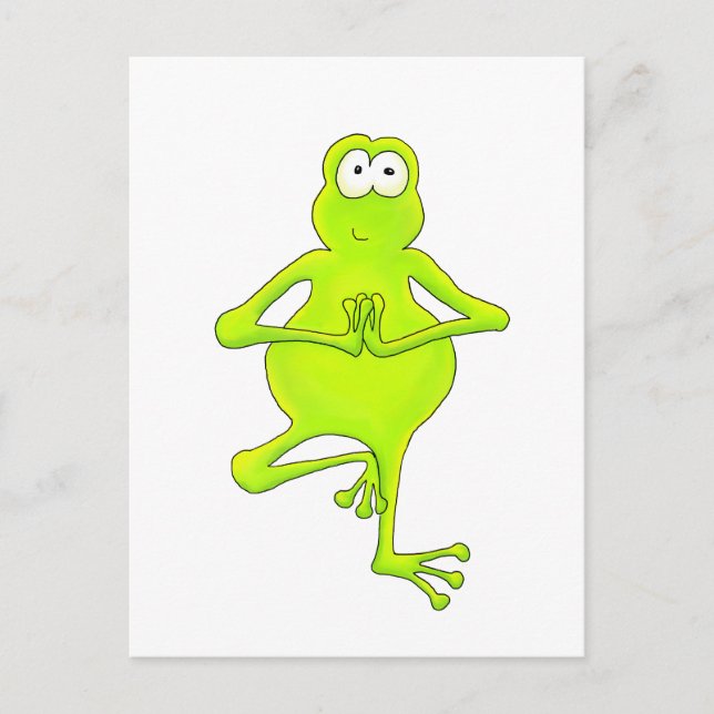 Yoga Tree Frog Postcard (Front)