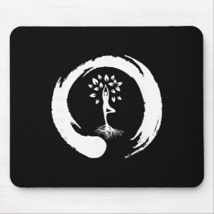 Yoga Tree Of Life Yin Yang Meditation Mouse Pad