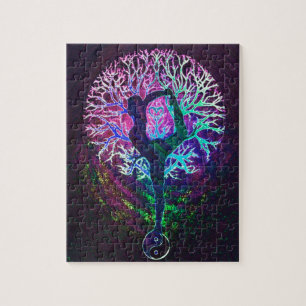Yoga Tree Peace Rainbow Jigsaw Puzzle
