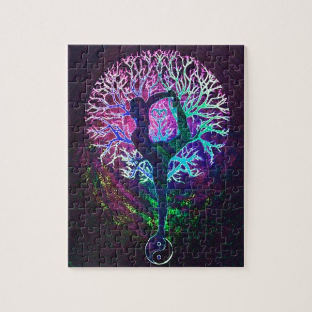 Yoga Tree Peace Rainbow Jigsaw Puzzle (Vertical)