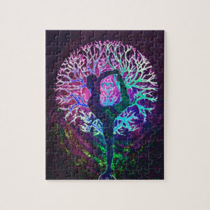 Yoga Tree Peace Rainbow Jigsaw Puzzle
