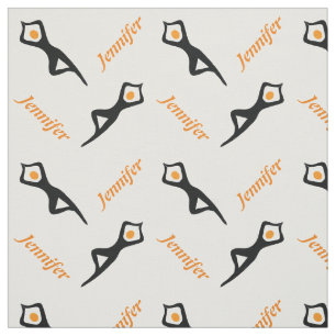 Yoga tree pose and your name personalised fabric