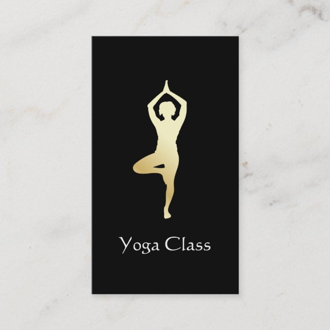 Yoga Tree Pose Business Card (Front)