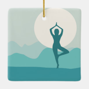 Yoga Tree Pose Christmas Ornament