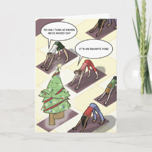 Yoga Tree Pose Holiday Card