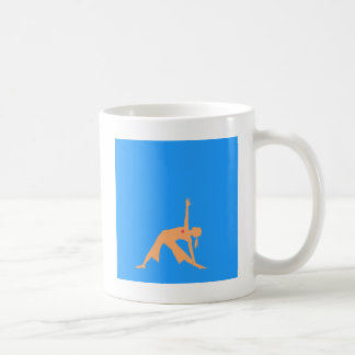 Yoga triangle pose coffee mug