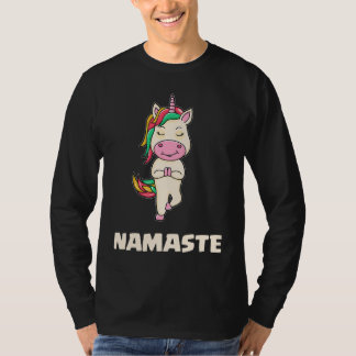 Yoga Unicorn Gymnasitics Namaste Meditation T-Shirt