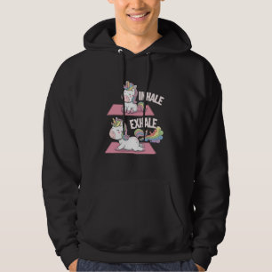 Yoga Unicorn Namaste Meditation Zen Animal Yoga In Hoodie