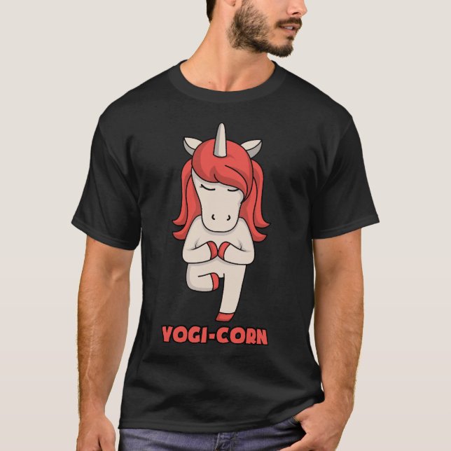 Yoga Unicorn Yogi Corn Fitness Yoga Teacher T-Shirt (Front)