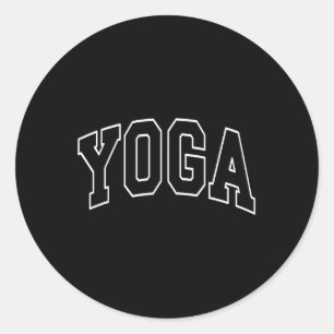 Yoga - Varsity College University Campus Aesthetic Classic Round Sticker