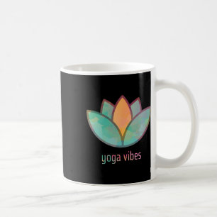 Yoga Vibes Lotus Image In Stylish Watercolor Desig Coffee Mug