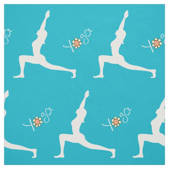 Yoga Warrior Pose Fabric (Swatch)