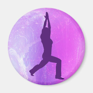 Yoga Warrior Pose Giftware Magnet