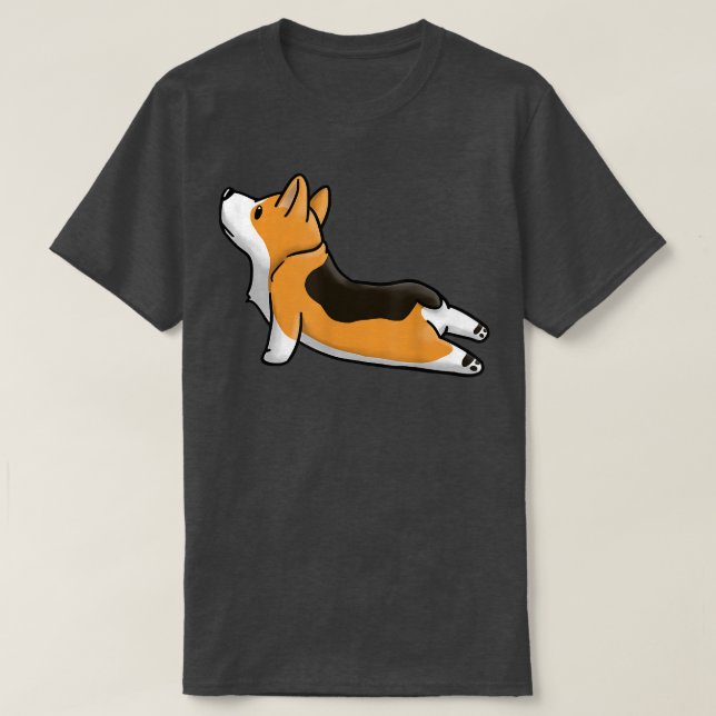 Yoga Welsh Corgi Pembroke Dog 1871 T-Shirt (Design Front)
