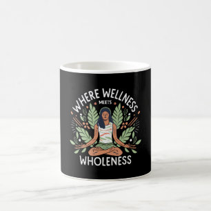 Yoga Where Wellness Meets Wholeness Coffee Mug