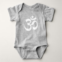 Yoga white Om Hindu Buddhist Symbol