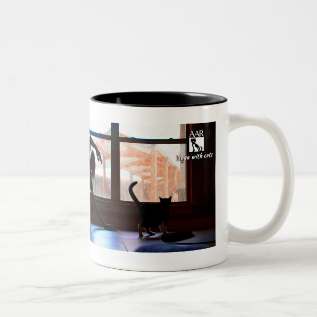 Yoga with Cats mug (Right)