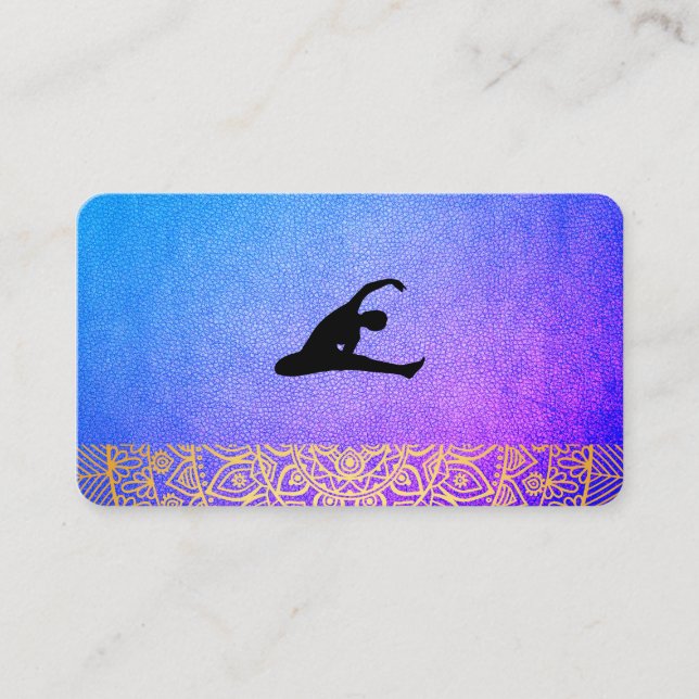 Yoga with Tribal Trim Business Card (Front)