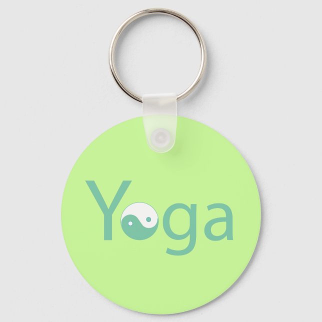 Yoga with Yin Yang Key Ring (Front)