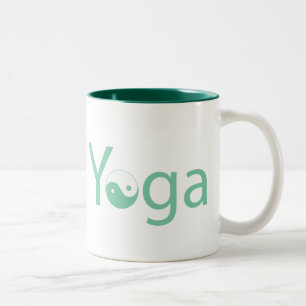 Yoga with Yin Yang Two-Tone Coffee Mug