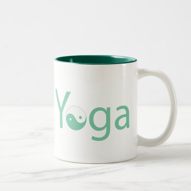 Yoga with Yin Yang Two-Tone Coffee Mug (Right)