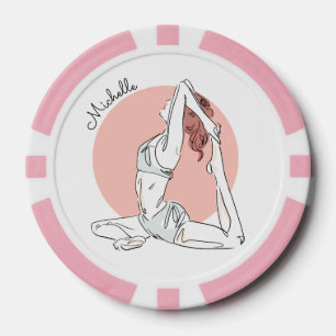 Yoga Woman custom name poker chips