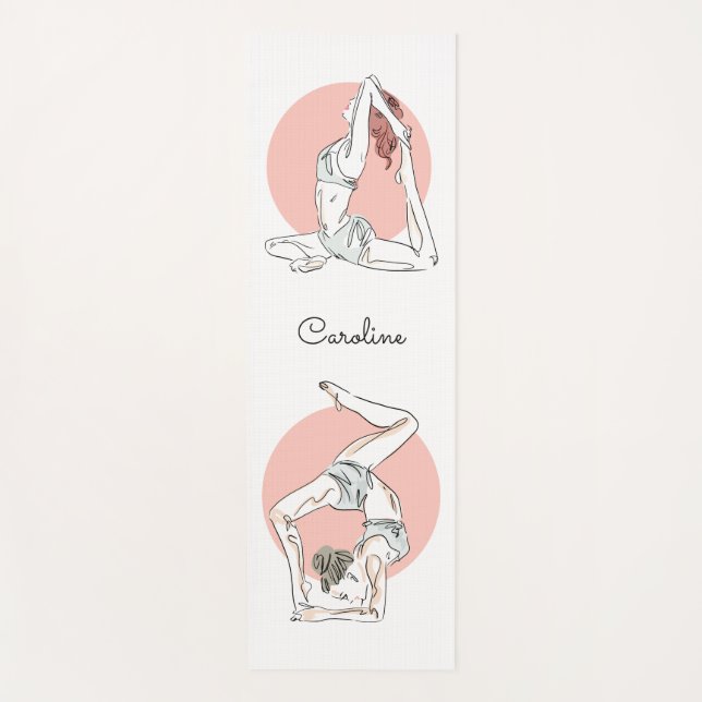 Yoga Woman custom name yoga mat (Front)